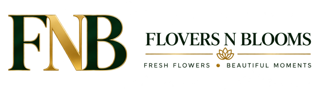 Flovers N Blooms florist logo in Chennai