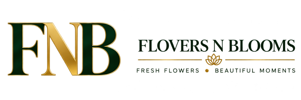 Flovers N Blooms florist logo in Chennai